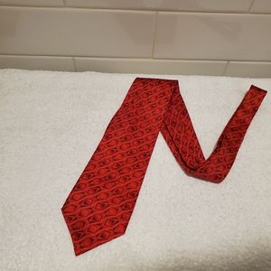 Bijoux Terner, Hand-made 100% Silk Red Tie, Tall Size